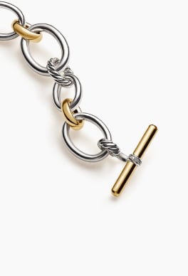 David Yurman Mercer bracelet in silver and gold.
